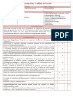 Descripcion y Analisis de Puesto Gerente de Gestión Humana DG-GH-001