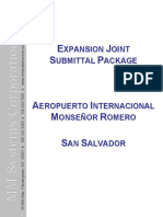 MM Systems - Expansion Joint Submittal Package - Aeropuerto Intl Monsenor Romero - El Salvador