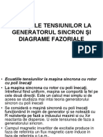 4.ecuaţiile Tensiunilor La Generatorul Sincron Şi Diagrame Fazoriale PDF