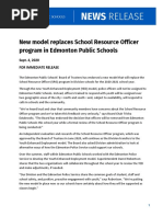 Edmonton Public Schools News Release - September 4, 2020 