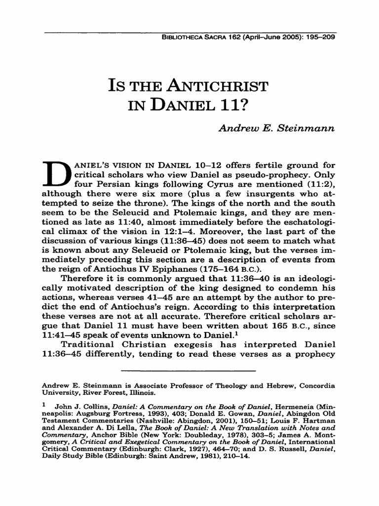 Is The Antichrist in Daniel 11 PDF | PDF | Book Of Daniel | Antichrist