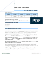 1819 Level I Science Exam Related Materials T3 Wk5