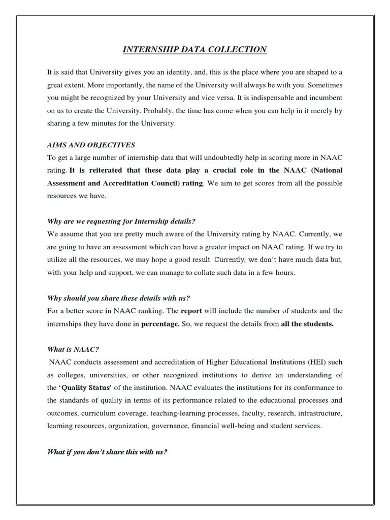 Internship Data Collection | PDF | Psychological Concepts | Behavior ...