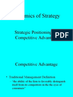 Economics of Strategy: Strategic Positioning For Competitive Advantage