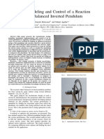 Design, Modeling and Control of A Reaction Wheel Balanced Inverted Pendulum