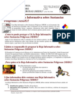 Hojas MSDS PDF
