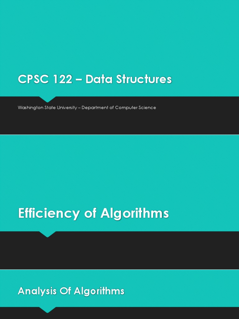 Algorithm Efficiency and Big O Analysis | PDF | Algorithms | Algorithms ...