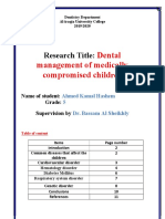 Dental Management of Medically Compromised Children