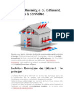 Isolation Thermique Dans Les Batiment