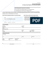 Payroll Direct Deposit PAD Form en PDF