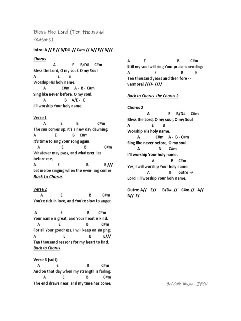 Bless The Lord PDF | PDF