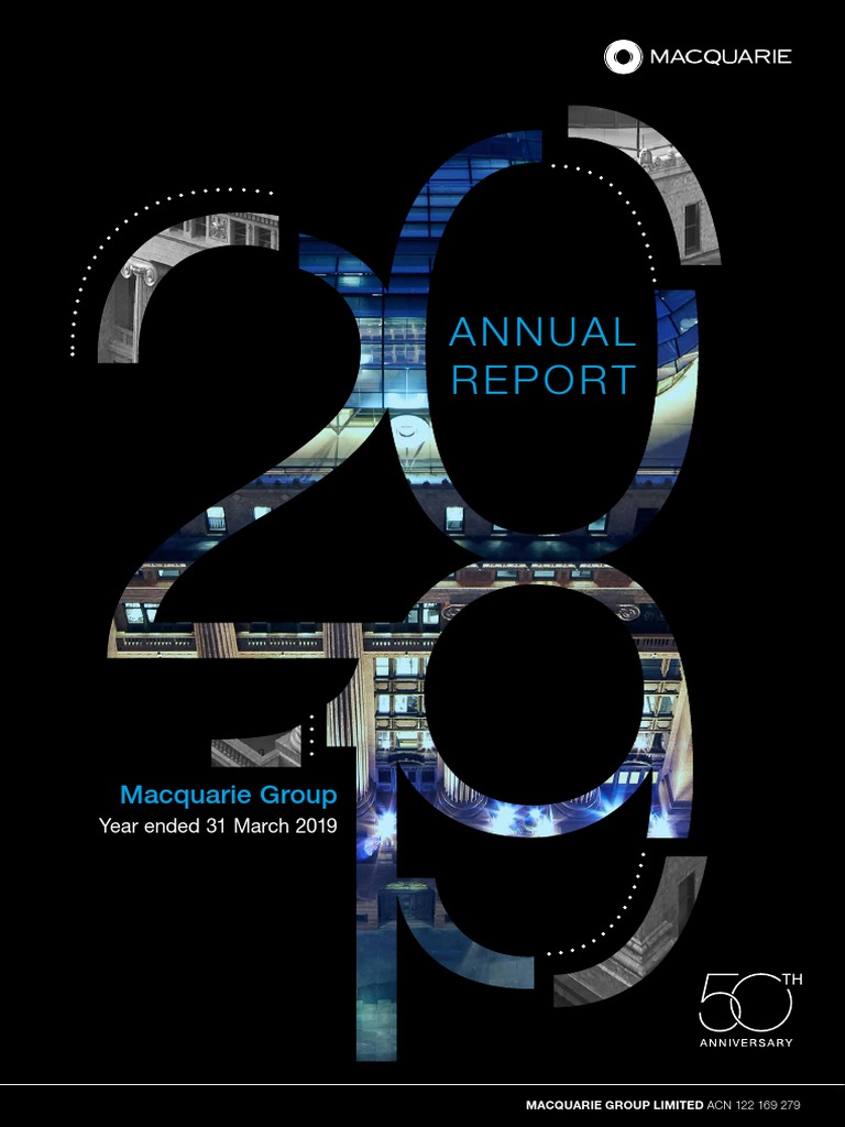Macquarie Group FY19 Annual Report PDF Dividend Banks