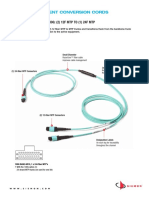 40/100G Equipment Conversion Cords: Conversion Jumper For 100G: (2) 12F MTP To (1) 24F MTP