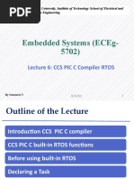 Embedded Systems (Eceg-5702) : Lecture 6: Ccs Pic C Compiler Rtos