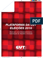 Plataforma da CUT para as Eleições Municipais (2016)