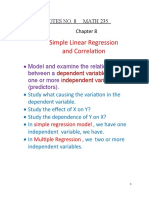 Simple Linear Regression and Correlation: Model and Examine The Relationship Between A and One or More (Predictors)