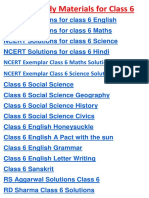 CBSE Study Material For Class 6