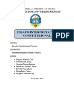 Interpretacion Constitucional Ensayo