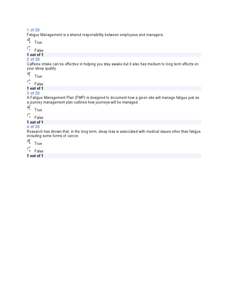 Effective Fatigue Management Strategies | PDF