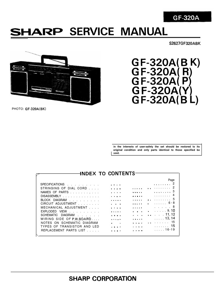 Sharp Gf 3a Frequency Modulation Resistor