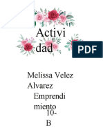 Activi Dad: Melissa Velez Alvarez Emprendi Miento 10-B