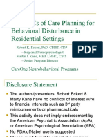 The Abcs of Care Planning For Behavioral Disturbance in Residential Settings