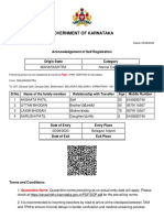 Government of Karnataka: RD813S200803950 Acknowledgement of Self Registration Origin State Category