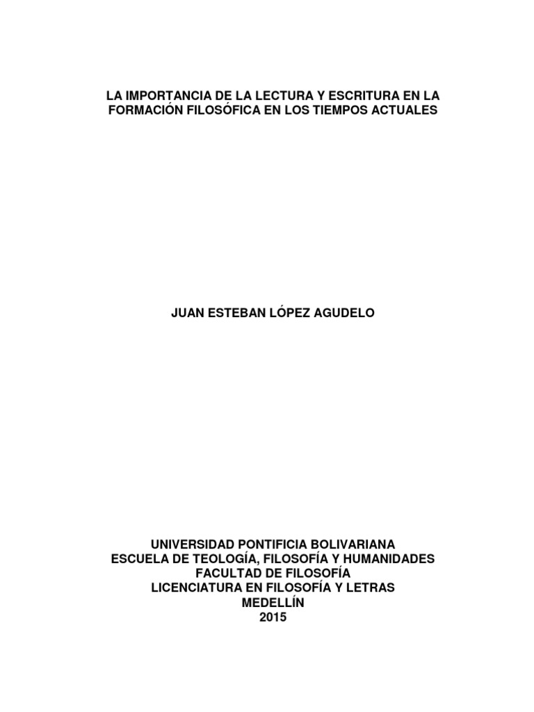 La Importancia de La Lectura y Escritura PDF | PDF | Escritura ...