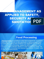 Risk Management As Applied To Safety, Security and Sanitation