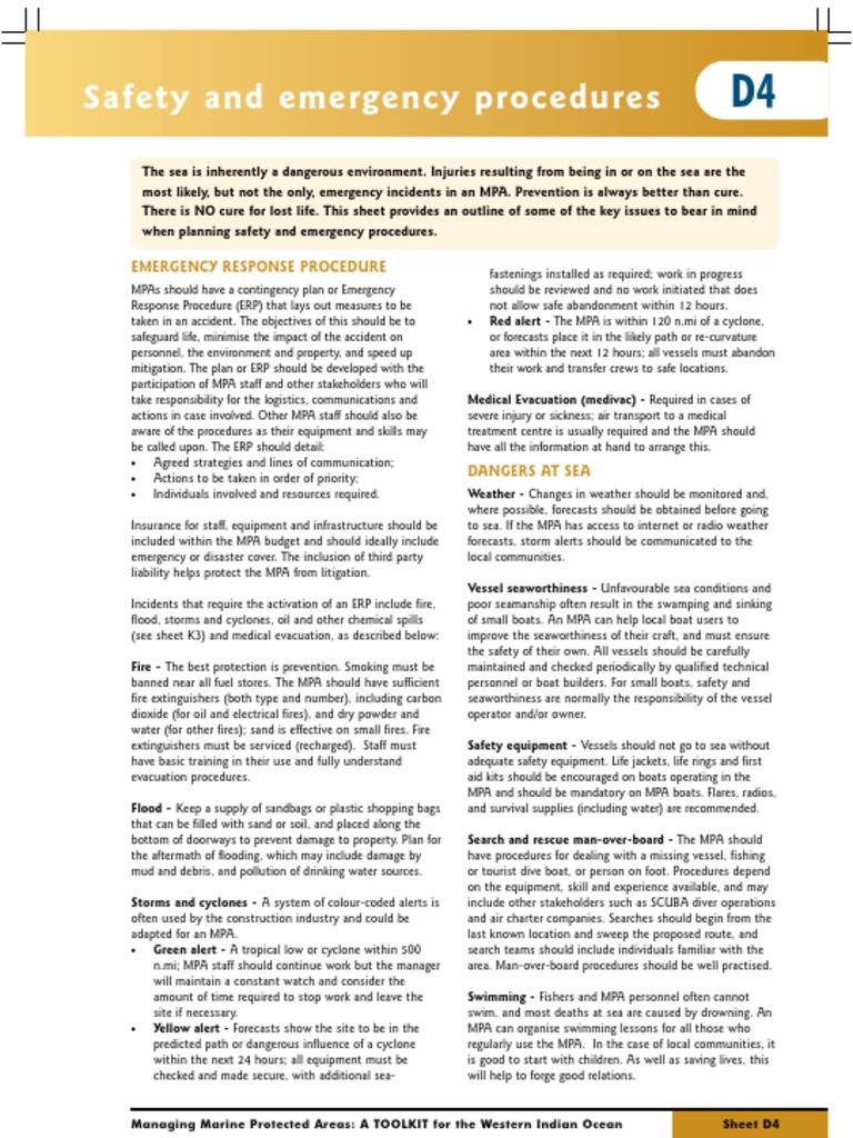 Emergency Response Procedures for MPAs | PDF | Emergency | Emergency ...