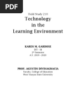 Karen Gardose - Field Study 210 Technology in The Learning Environment