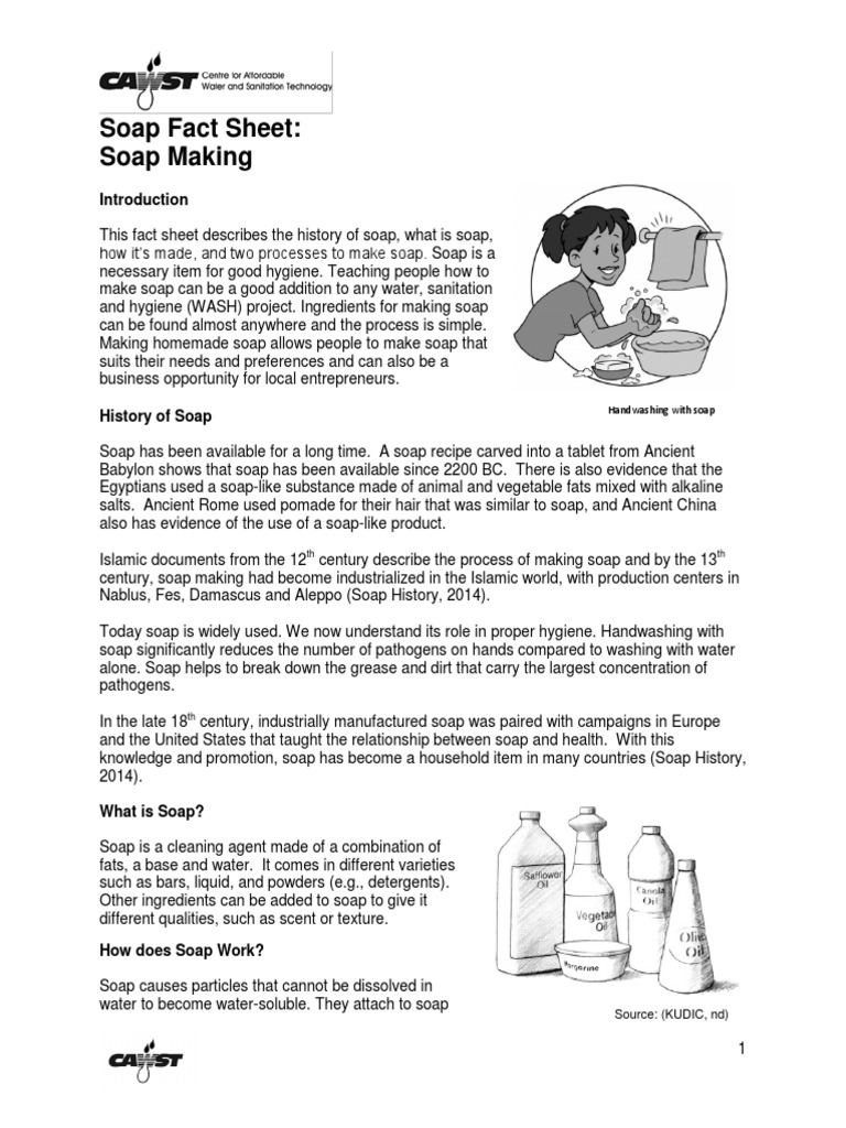 Soap Making: History & Processes Guide | PDF | Soap | Sodium Hydroxide