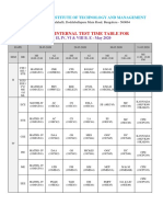 Second Test Time Table May 2020