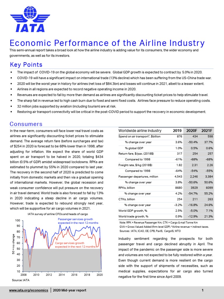 Airline Industry Economic Impact 2020 | PDF | Cost Of Capital | Airlines