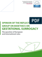 Gestational Surrogacy: Opinion of The Reflection Group On Bioethics On