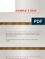 One Sample T Test