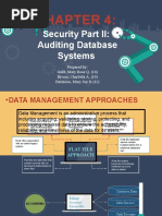 Security Part II: Auditing Database Systems