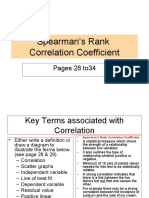 Spearman's Rank Correlation Coefficient: Pages 28 To34