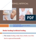 Bottle Feeding or Artificial Feeding