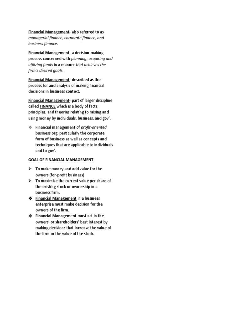 Understanding Financial Management Basics | PDF | Business