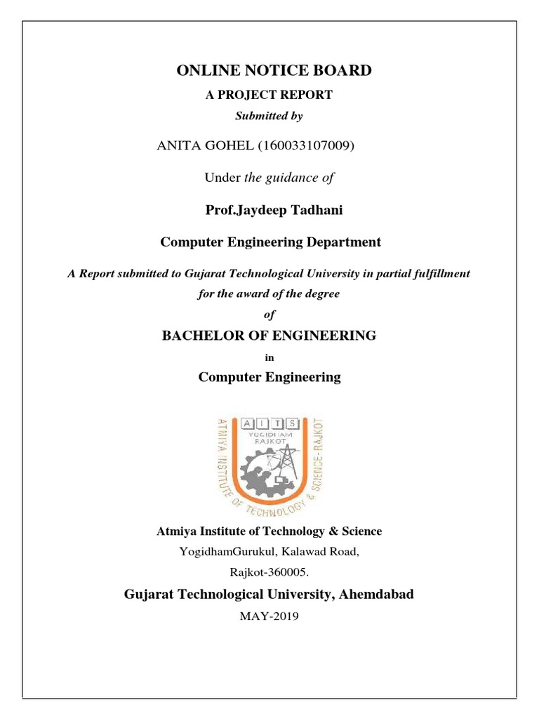 Online Notice Board Synopsis PDF Software Testing Php