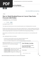 How to Model Residual Errors to Correct Time Series Forecasts with Python