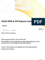 RU20 RRM & PM Features Training: Agenda
