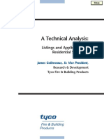 A Technical Analysis:: Listings and Applications of Residential Sprinklers