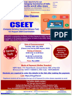 2nd Batch Online Class For CSEET 2020