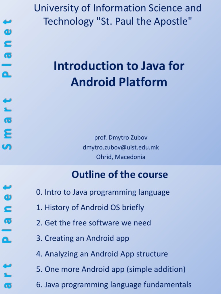 Introduction To Java For Android Platform | PDF | Java Virtual Machine ...