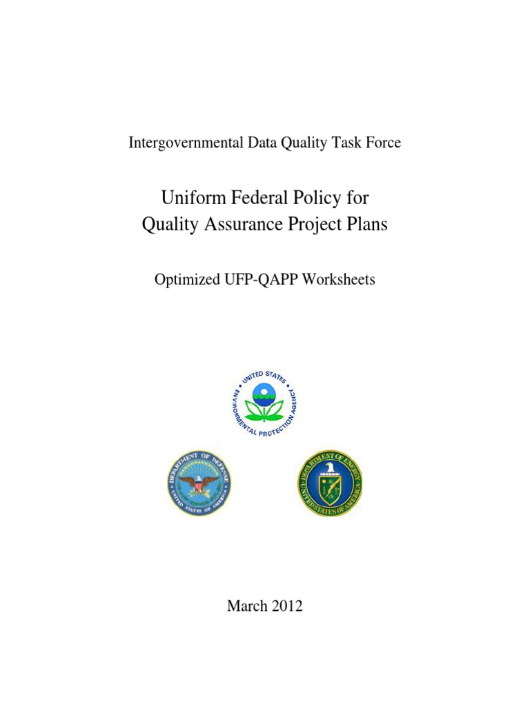 Quality Assurance Project Plans Apps