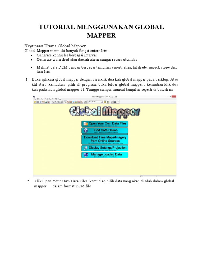 Tutorial Lengkap Global Mapper | PDF | Komputer