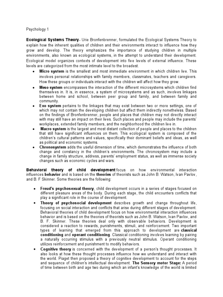 Child Development Theories Explained | PDF | Developmental Psychology ...