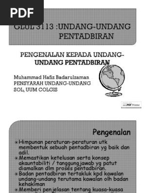 1 0 Pengenalan Undang Undang Pentadbiran Pdf